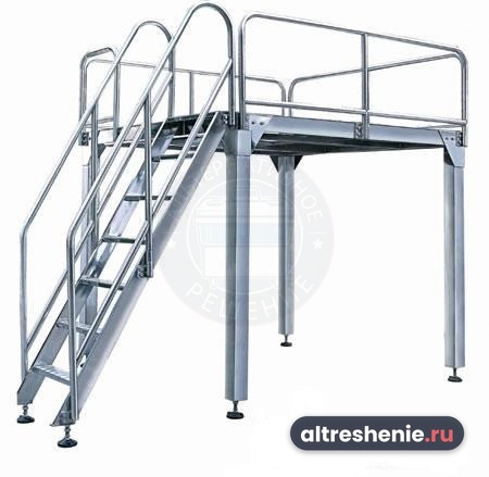 Платформа (углерод.сталь,алюминий) рабочая с лестницей MAG-1-520